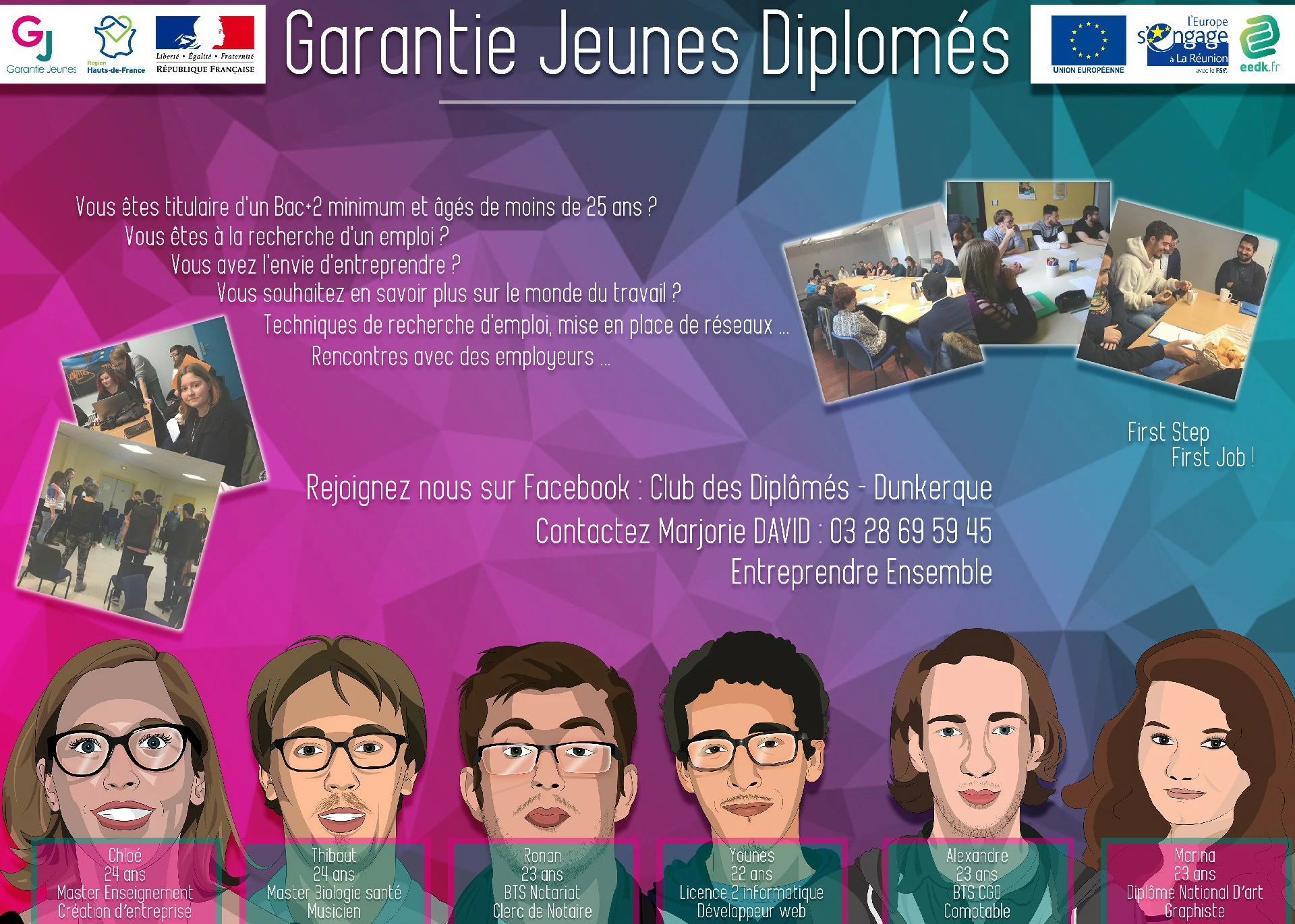 Affiche Garantie Jeunes Diplomés Entreprendre Ensemble